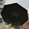 Parapluie classique 3 plis à fleurs entièrement automatique, avec boîte-cadeau pour client VIP