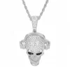 Pendentif Colliers Crâne Squelette Casque Collier avec 4mm Large Corde Chaîne Bijoux De Mode Pour Hommes Et Femmes Hip Hop