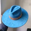 Bérets en daim féminin 10 cm de largeur fedora chapeau d'automne et d'hiver en feutre d'hiver Classic Sombrero