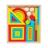 Sorting toys Montessori Rainbow Nesting Stacking Wooden Building Blocks Balance Game Art Geometric Creative Educational Toys Kids Gifts