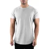 Effen Gym T-shirt Mannen Zomer Fitness Kleding O-hals Korte Mouw T-shirt Katoen Slim Fit T-shirt Bodybuilding Workout Tees Tops 240117