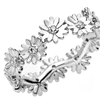 Новый бренд 100 пробы 925 пробы серебро сверкающий цветок ромашки кольцо с короной для женщин свадебные обручальные кольца модные украшения86135595680842
