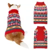 Vêtements de chien Vêtements de Noël pour animaux de compagnie Pull d'hiver Vêtements de tricot chauds pour petits chiens Impression mignonne Manteau de costume de chat de chiot