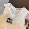 Frauen Weste Designer Tank Top Mode Brief Stickerei Grafik Leibchen Licht Luxus lässig atmungsaktiv stricken ärmellose Tops