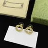 Orecchini a bottone con diamanti di lusso di alta qualità Lettera G Borchie per le donne Gioielli di design Orecchini da sposa Accessori per gioielli da festa