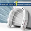 Ventilatori elettrici Nuovo mini ventilatore a collo portatile senza lama appeso al collo 4000mAh ricaricabile dispositivo di raffreddamento dell'aria 3 velocità Mini ventilatori per sport estivi YQ240118