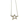 Collier swarovskis Designer Luxury Fashion Women Original Seiko Lucky Five Star Star incrusté Éléments cristallins Full Diamond Star Pendant Polar Star Collar Collar Star