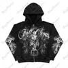 Men's Hoodies Sweatshirts Tracksuits Retro Fashion Skull Bone Print Oversized Hoodie Y2K Street Hip Hop Versatile Slim Casual Sweater Clothesephemeralew