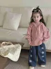 السترات 2024 الربيع الجديد Ldren Long Sleeve سترة مقنعين طفلة Windbreak Cardigan Solid Kids Boys Disual Coat Infant Cloths H240508