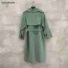 Top Maxmaras Cashmere Coat Womens Wrap Coats Weekend Domestic Spot 2024 Springsummer Solid Color Polo Long Cobalto