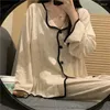 Damska odzież snu Kobiet piżamowy koronkowy kolor pasujący piżamę Słodka lapa koszulowa design sens namiot komfortowy luźny dom