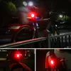 Lumières 56 heures Feu arrière de vélo LED rechargeable USB Signal d'arrêt Berceau Vélo Focus Feu arrière rouge LED Casque de frein arrière Lumières de cycle