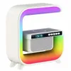 Alto-falantes de estante Multifuncional Bluetooth Speaker Alarm Clock Wireless Mobile Phone 15W Colorido Subwoofer de carregamento sem fio RGB Light HomeL2101