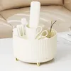 360° Storage Boxes Rotating Cosmetics Box Large Capacity Makeup Lipstick Container 6 Compartments for Home Bedroom Dresser