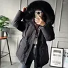 Trench da donna Giacca moda invernale Parka stile coreano Cappotto spesso caldo con cappuccio e coulisse in vita Cappotto femminile corto