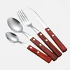 Ensembles de vaisselle 304 couteau en acier inoxydable fourchette cuillère ensemble de quatre pièces pour une expérience culinaire complète