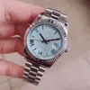 Super U1 ST9 41mm Mens Watch Mechanical التلقائي الياقوت الزجاجي الفولاذ المقاوم للصدأ حزام أزرق طي ولي