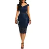 Elegant Lace Evening Wedding Party Dress for Women Sexy Hollow Out Office Ladies Bodycon Dresses Fashion Birthday Club Vestidos 240117