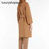Top Maxmaras Cashmere Coat Womens Wrap Coats Camel First Cut Fleece Lace Up Medium Tax Free Direct