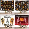 Tapisseries Décorations d'Halloween Conception de crâne drôle Tenture murale Tissu Salon Tapisserie Bar Maison hantée Scène intérieure Fondvaiduryd