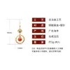 Stud Earrings Chinese Style 925 Silver Needle Ancient Gold Plated Ruyi Hollow Imitation Southern Red Agate Xiangyun Safe For Women