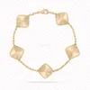 Charm Armbänder Heißer Verkauf 4Four Klee Armband Designer Schmuck Luxus Armbänder 18 Karat Goldplatte Achat Diamant Mode Armreif Charm Kette Frauen Hochzeit Party Schmuck