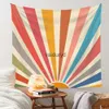 Gobeliny Rainbow Sunrise Tapestry Boho WALING HIPPIE GEOMETRIC Abstract Art Dorm Dorm Office Decorvaiduryd