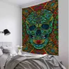 Gobeliny dekoracja czaszki gobelin gobelrz czarnowce hipis koc ściany estetyka sypialnia