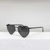 Designer-Sonnenbrille, Gold, Silber, Metall, herzförmiger Rahmen, Damen, Myopie, verschreibungspflichtige optische Gläser, SL301, modische Herrenbrille, occhiali sole donna