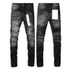 jeans fabrikanten heren jeans uitverkoop merken gat close heren jeans Lang Skinny Slim Mid Rits Fly Hole Denim heren paarse jeans pour hommes denim tear jeans voor heren