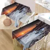 Table Cloth Arrival Custom Sunset Waterproof Oxford Fabric Rectangular Tablecloth Home Party