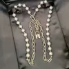 Tiffanylris Ashion Ciondolo Famiglia Nicchia t Collane Esagera Personalità Design Collana Blocco Testa Collana di perle Donna Highend Senso Ol Doppio strato c