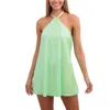 Mini vestido brillante y2k para mujer, vestido sin tirantes y sin espalda de color sólido, vestido de verano con lentejuelas, uniforme para club 240118