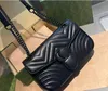 2 storlek designers väskor kvinnor axelväska marmont handväska messenger totes mode svart kedja metalliska handväskor klassisk crossbody clutch pretty