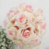 Decorative Flowers 15 Cm Artificial Rose Flower Ball Wedding Party Bouquet Decor Handmade DIY Hydrangea Fake Decoration
