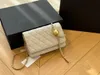 WOC 7A Women Diamond CC Golden Ball Chain Crossbody Bag Mini Luxury Designer Classic Flip Bag