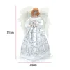 Juldekorationer Angel Tree Topper Fairy Dolls Top Star Led Glowing Pendant Decoration Holiday Decor