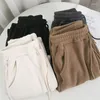 Pantalon femme Y2k hiver polaire sarouel femmes unisexe lâche jambe large pantalons de survêtement taille haute cordon confortable baggy droit