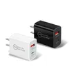 PD 2.4A USB C Wall Charger QC3.0 Type-C Fast Charge AC Chargerアダプター用iPhone 15 Samsung S24電話