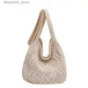 Shopping Sacs Sacs tricotés pour femmes Vintage épaule sac à bandoulière Shopping Eco sac coréen messager sac Y2K sacs à main doux Crochet sac tendance Q240118