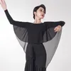 Stage Wear Lotus Design Long Sleeve Bodysuit Female Latin Dance Dress For Women Performance Tops Cha Samba Rumba Clothing F1107