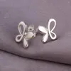 Boucles d'oreilles en argent 925 pour femmes, cadeau de fête de mariage, de qualité supérieure, petit papillon, bijoux, prix d'usine, E314