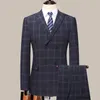 Ternos masculinos boutique 5xl (calças blazer) terno moda negócios casual xadrez estilo italiano fino vestido formal casamento 2 peças