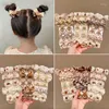 Haarschmuck 10 Teile/satz Niedliche Cartoon-Bowknot Band Für Baby Mädchen Handgemachte Herbst Winter Bär Krawatte Kopfbedeckung Kind