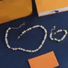 Fashion Gold & Silver Necklace & Bracelet Chain Bracelet Designer for women Valentine's Day Wedding Party Set Gift Luxury Jewelry