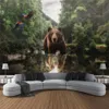 Tapestries Horse art landscape tapestry jungle animals hippies kawaii psychedelic tiger bear wolf owl room wall decoration clothvaiduryd