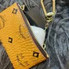 Luxury Card Bag Women's Designer Coin Wallet Nyckelkedja stor kapacitet Mäns lilla plånbok med etikett bärbar