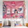 Tapisseries anime fille mignon décor décor tapisserie mur suspendu kawaii chambre décoration couverture lapin tapz aesthetic tissle fond h240514