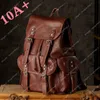 10A+ Borsa di alta qualità Zaino in pelle di vacchetta conciata al vegetale fatto a mano per il tempo libero per uomo Personalizzato Studente Trendy Brand Viaggio autentico