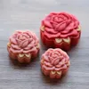 Stampo per mooncake rosa da 50 g, 75 g, 150 g, stampo da forno per la casa con fiori tridimensionali pressati a mano